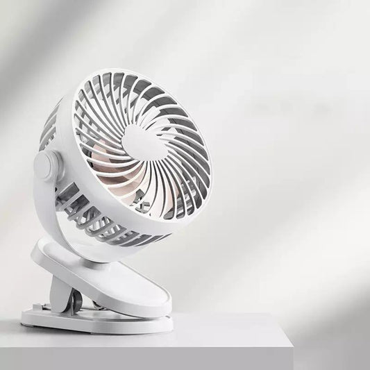 Adjustment Mini Personal Fan for Home Desktop Office Car Indoor Outdoor Travel (White Color)